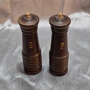 Maple Wood~ Salt & Pepper Shakers Vintage made in Japan